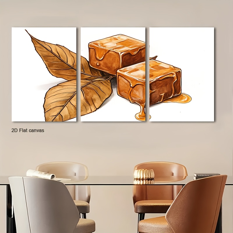 Canvas Wrap Ready - Conjunto de 3 telas sem moldura,