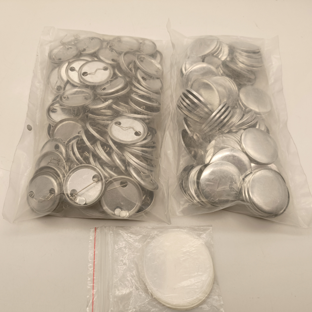 Button Badge Blank - Em branco Metal Voltar Botão Pins,