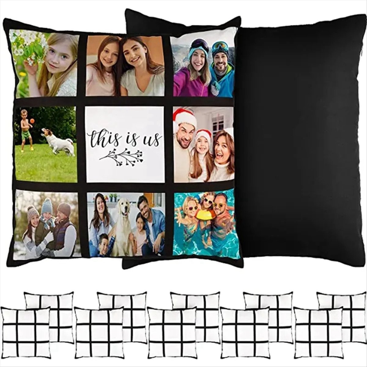 Abnh 6 pçs sublimação painel e - Pillow Cover Sublimation avaliação e preço
