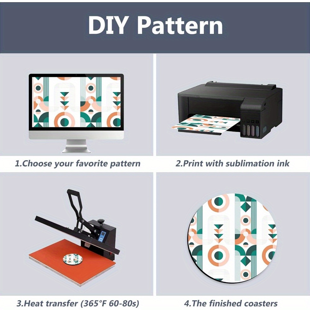 Porta-copos 20/60 peças, tapet - Coaster Sublimation Blank avaliação e preço