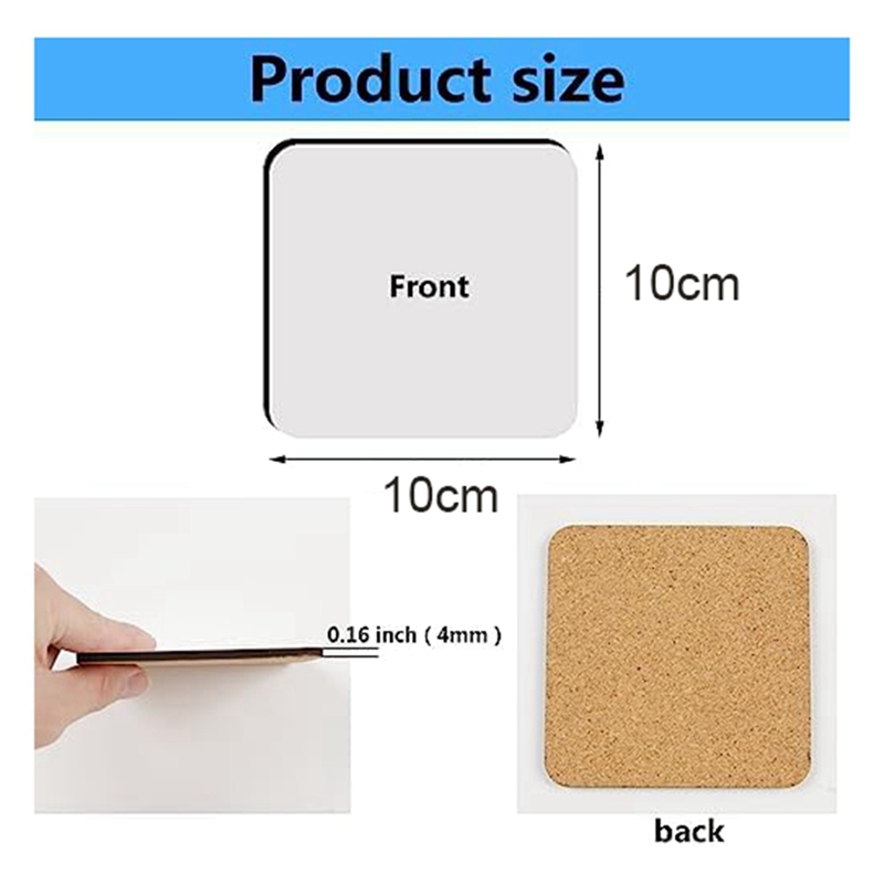 12 Peças de Porta-Copos Quadra - Coaster Sublimation Blank avaliação e preço
